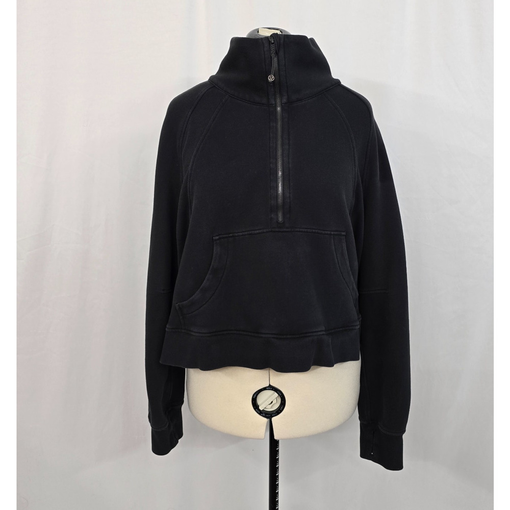 Lululemon Scuba Oversized Half Zip Funnel Neck Women's XL / XXL Black